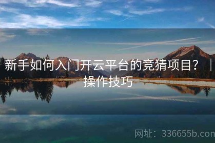 新手如何入门开云平台的竞猜项目？｜操作技巧