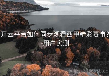 开云平台如何同步观看西甲精彩赛事？-用户实测