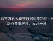 开云官方五大联赛数据同步功能上线｜热点赛事解读，云开平台
