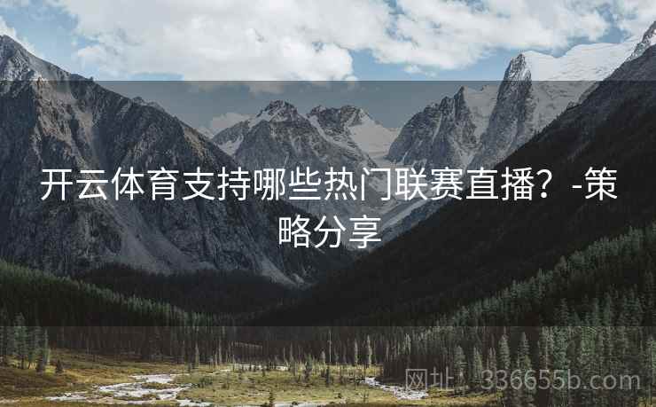 开云体育支持哪些热门联赛直播？-策略分享